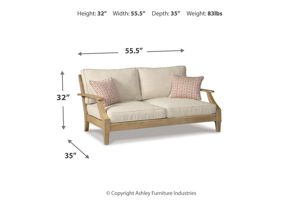 Clare View Beige Loveseat with Cushion