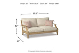 Clare View Beige Outdoor Sofa, Loveseat and Lounge Chair