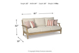 Clare View Beige Sofa with Cushion