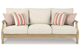 Clare View Beige Outdoor Sofa, Loveseat and Lounge Chair