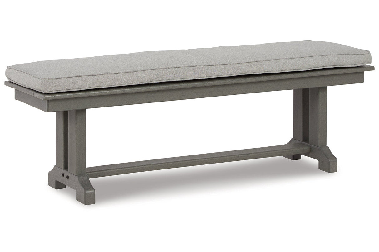 Visola Gray Bench with Cushion