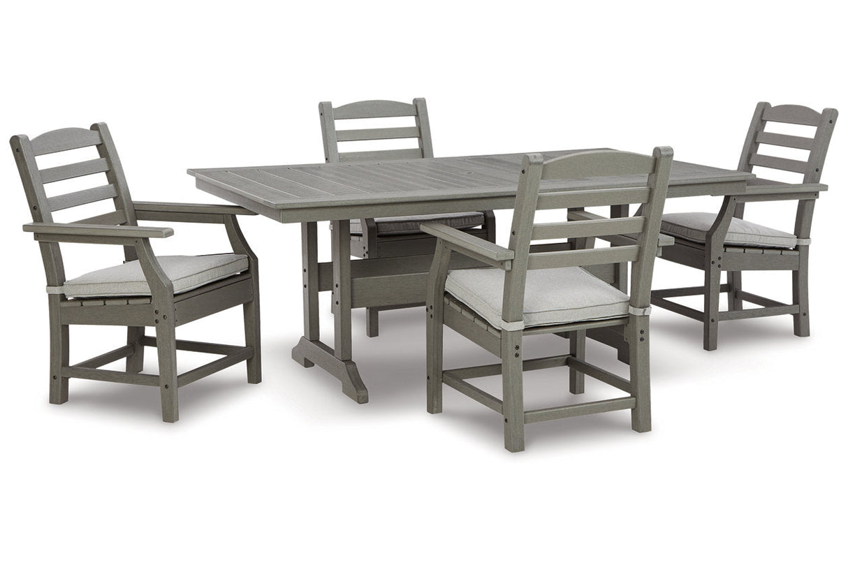 Visola Gray Outdoor Dining Table with 4 Chairs