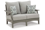 Visola Gray Outdoor Loveseat with Cushion