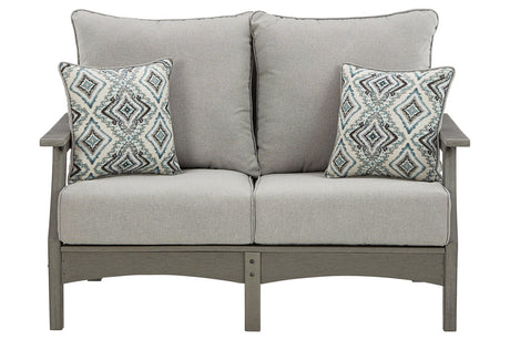 Visola Gray Outdoor Loveseat with Cushion