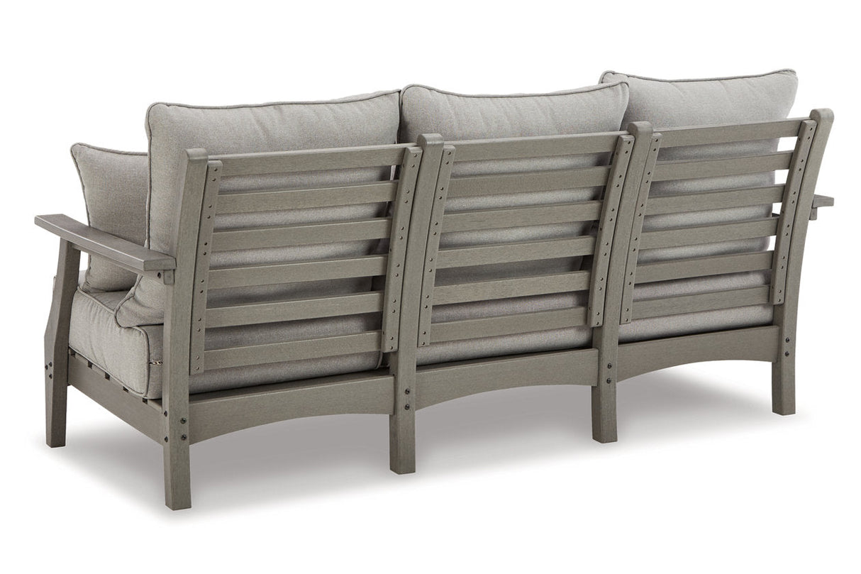 Visola Gray Outdoor Sofa, 2 Lounge Chairs and Coffee Table