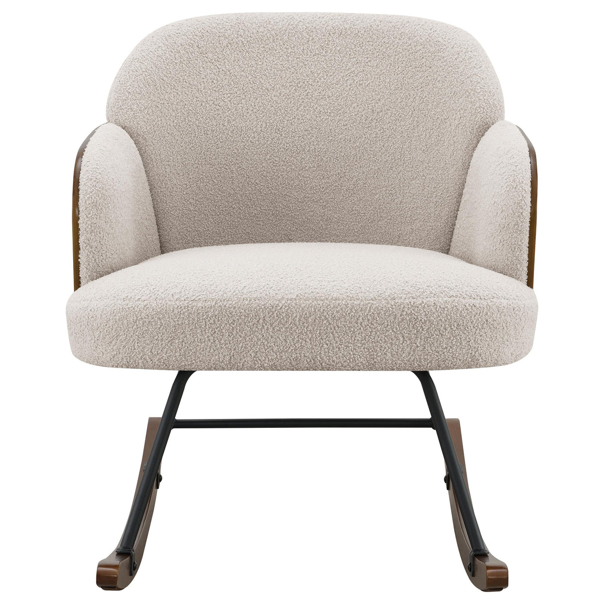 Paige Beige Boucle Mid Back Rocking Chair by Coaster at Eve Furniture