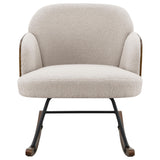 Paige Beige Boucle Mid Back Rocking Chair by Coaster at Eve Furniture