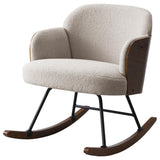 Paige Beige Boucle Mid Back Rocking Chair by Coaster at Eve Furniture