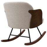 Paige Beige Boucle Mid Back Rocking Chair by Coaster at Eve Furniture