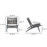 Palma Black Outdoor Lounge Chair by Moe's Home at Eve Furniture
