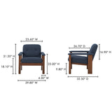 Parker Dark Blue Lounge Chair by Moe's Home at Eve Furniture