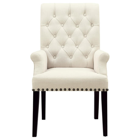 Parkins Espresso/White 7-Piece Traditional Rustic Dining Set by Coaster at Eve Furniture