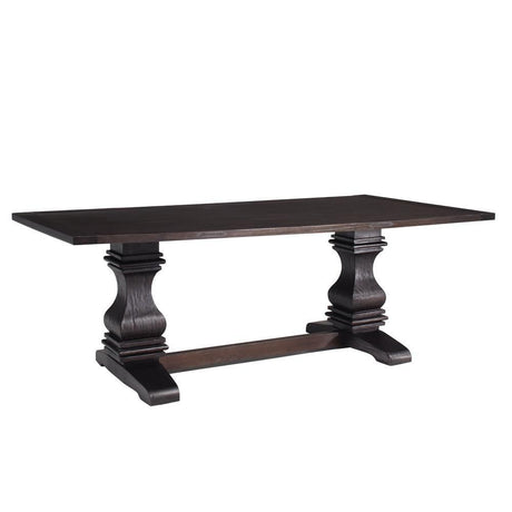 Parkins Rustic Espresso Double Pedestals Dining Table by Coaster at Eve Furniture