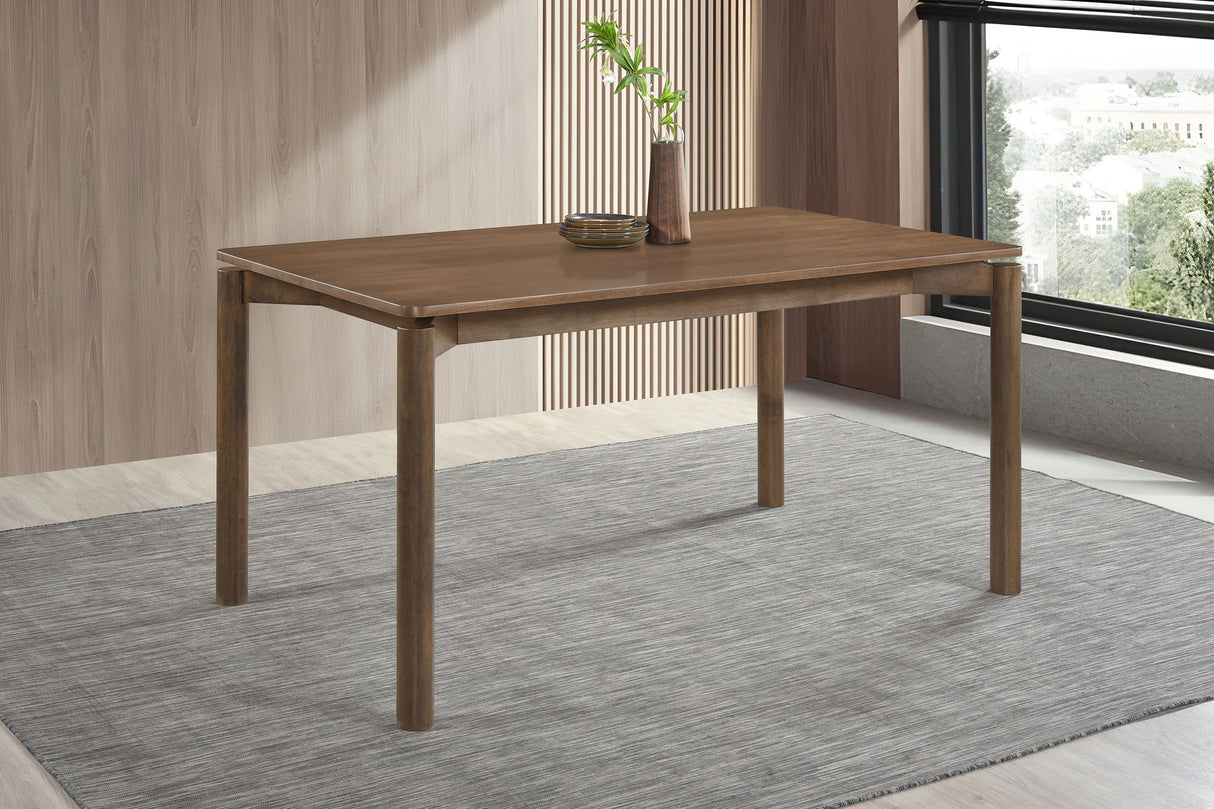 Parkridge Natural Walnut Rectangular Dining Table by Coaster at Eve Furniture