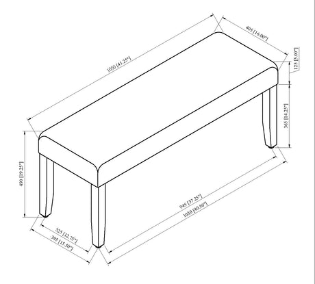 Parkside Dove Bench by Crown Mark at Eve Furniture