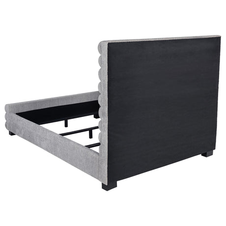 Patricia Gray 58-inch Boucle Upholstered Eastern King Bed by Coaster at Eve Furniture