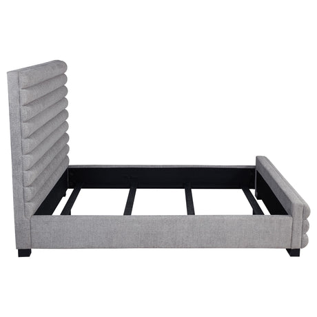 Patricia Grey 58-inch Boucle Upholstered Queen Bed by Coaster at Eve Furniture