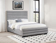 Patricia Grey 58-inch Boucle Upholstered Queen Bed by Coaster at Eve Furniture