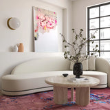 Patrizia Faux Travertine Concrete Indoor / Outdoor Round Coffee Table by TOV Furniture at Eve Furniture
