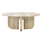 Patrizia Faux Travertine Concrete Indoor / Outdoor Round Coffee Table by TOV Furniture at Eve Furniture