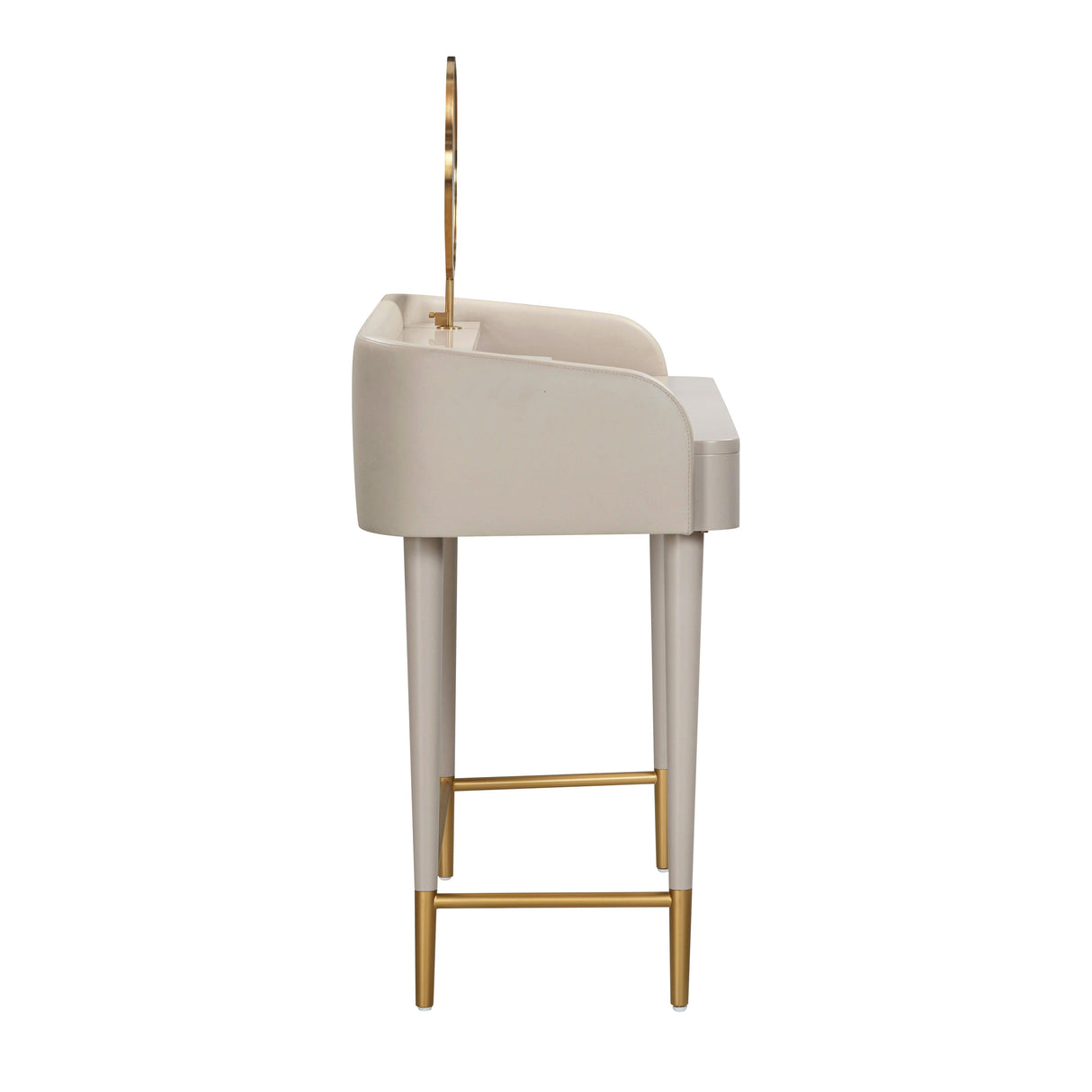 Penelope Performance Vegan Leather Wrapped Vanity Desk by TOV Furniture at Eve Furniture