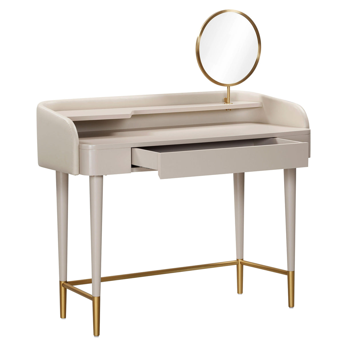 Penelope Performance Vegan Leather Wrapped Vanity Desk by TOV Furniture at Eve Furniture