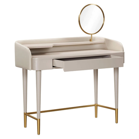 Penelope Performance Vegan Leather Wrapped Vanity Desk by TOV Furniture at Eve Furniture