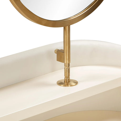 Penelope Performance Vegan Leather Wrapped Vanity Desk by TOV Furniture at Eve Furniture