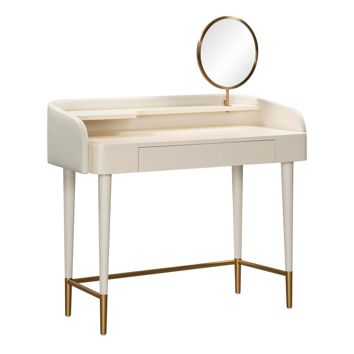 Penelope Performance Vegan Leather Wrapped Vanity Desk by TOV Furniture at Eve Furniture