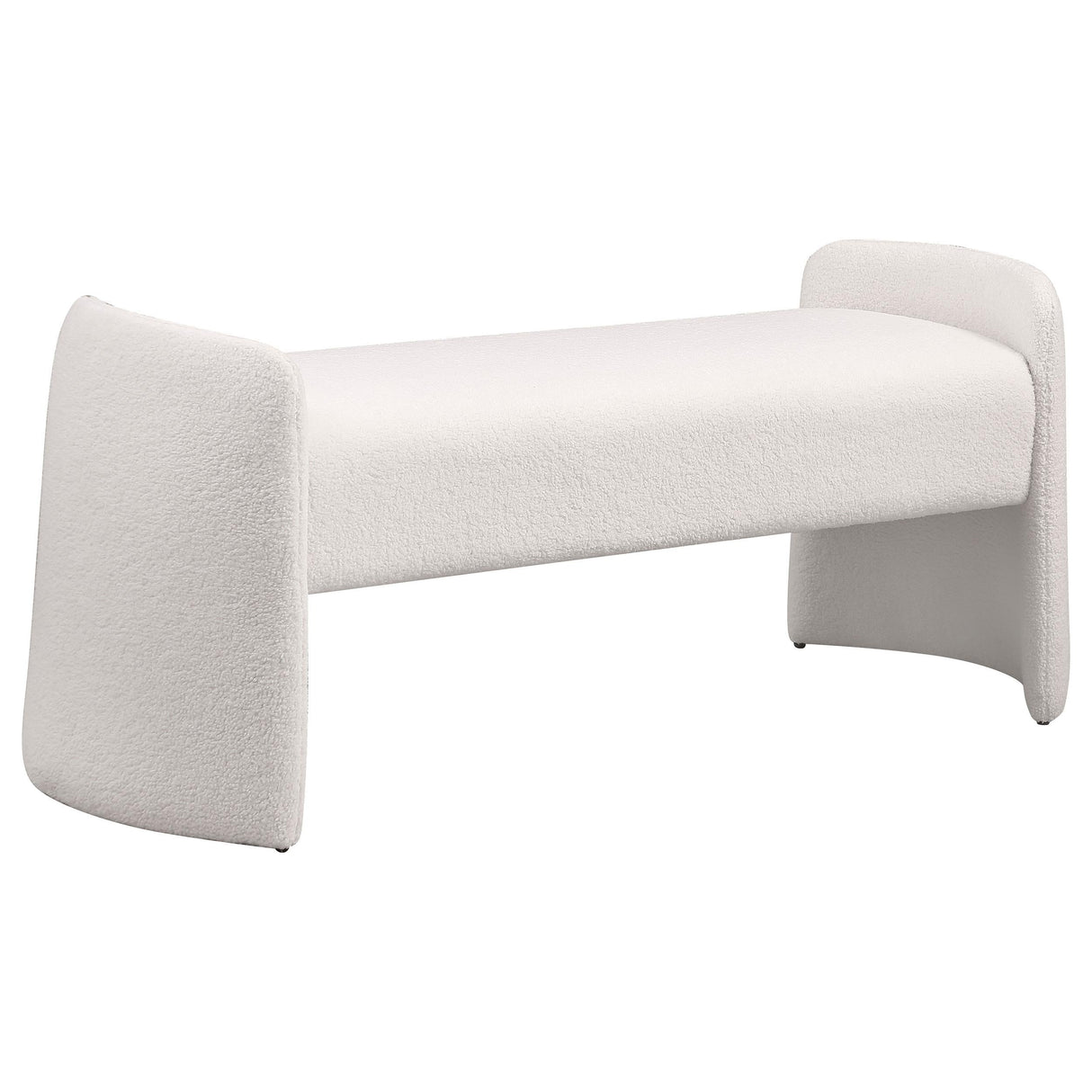 Peoria Velvet Ivory Upholstered Accent Bench by Coaster at Eve Furniture