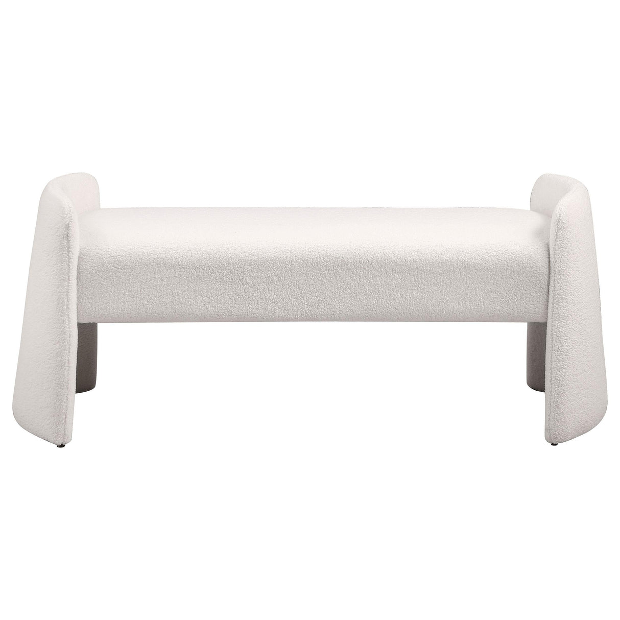 Peoria Velvet Ivory Upholstered Accent Bench by Coaster at Eve Furniture