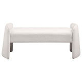 Peoria Velvet Ivory Upholstered Accent Bench by Coaster at Eve Furniture