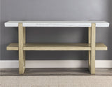 Perth White Marble Top Sofa Table by Steve Silver at Eve Furniture