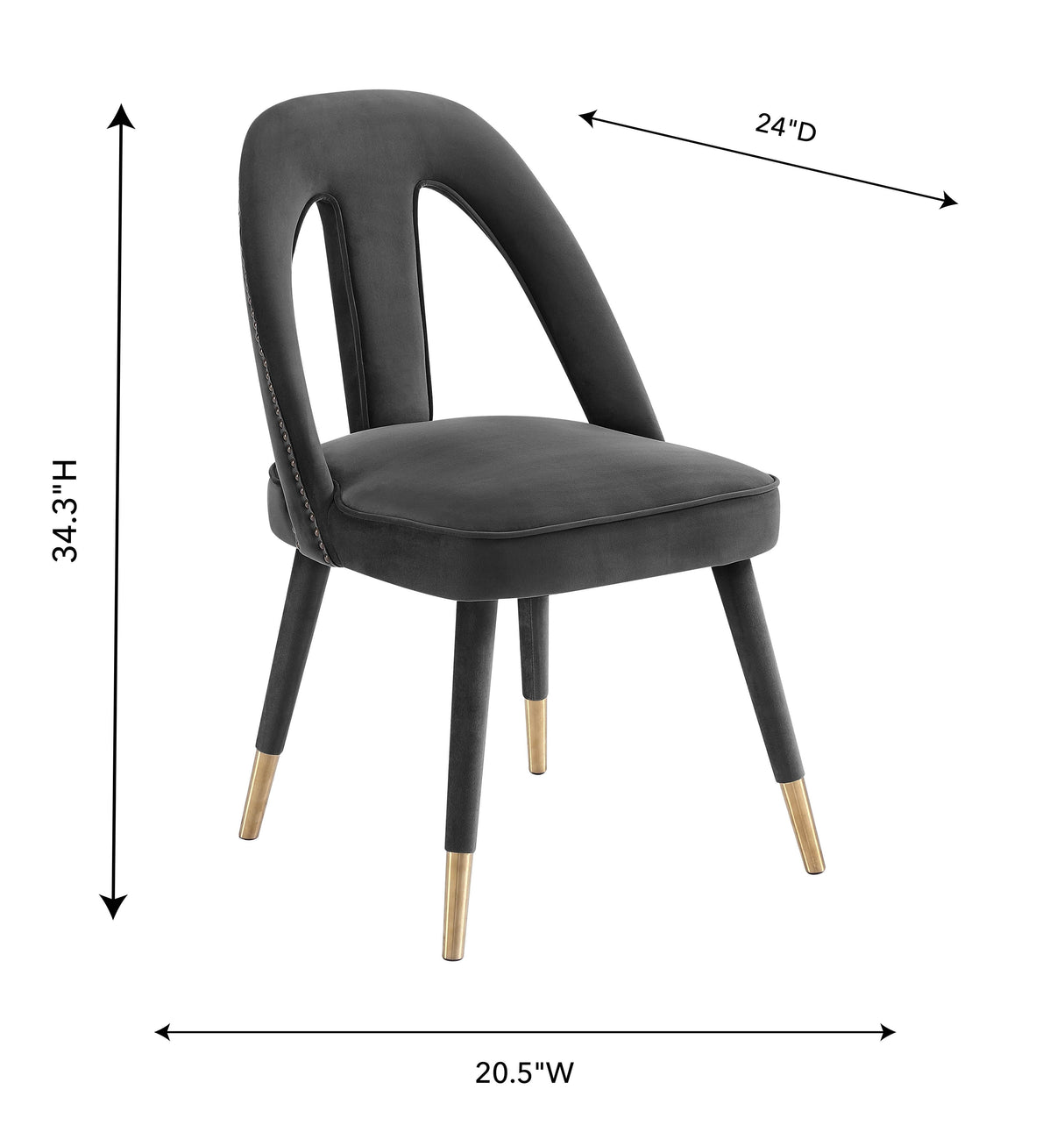 Petra Velvet Side Chair by TOV Furniture at Eve Furniture