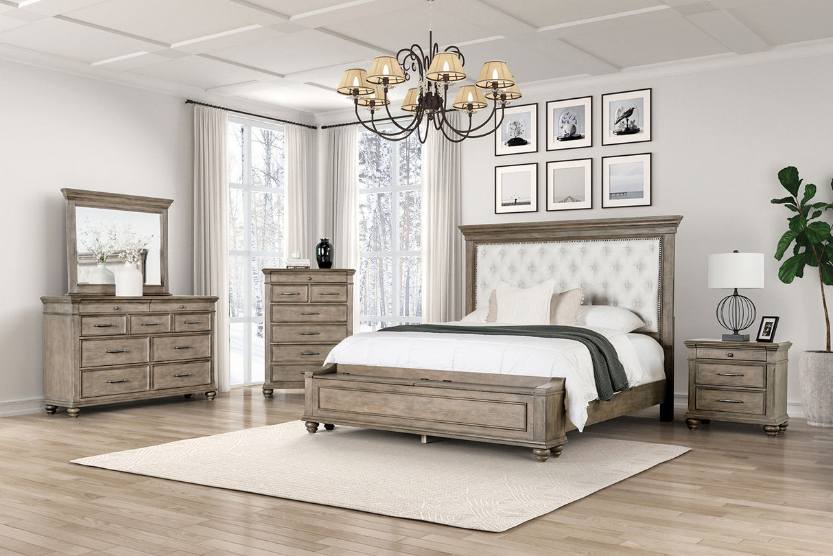 Philomath Aged Oak King Bed by Furniture of America at Eve Furniture