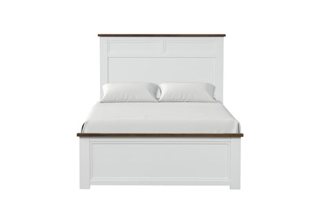 Pinetop White/Dark Brown Twin Bed by Furniture of America at Eve Furniture