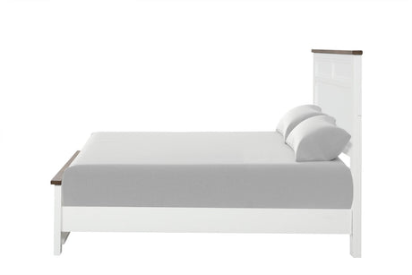 Pinetop White/Dark Brown Twin Bed by Furniture of America at Eve Furniture