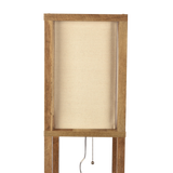 Pinnacle Shelf Floor Lamp For Bedroom/Living Room, Natural Wood with Long Shade by Ashcroft Furniture at Eve Furniture