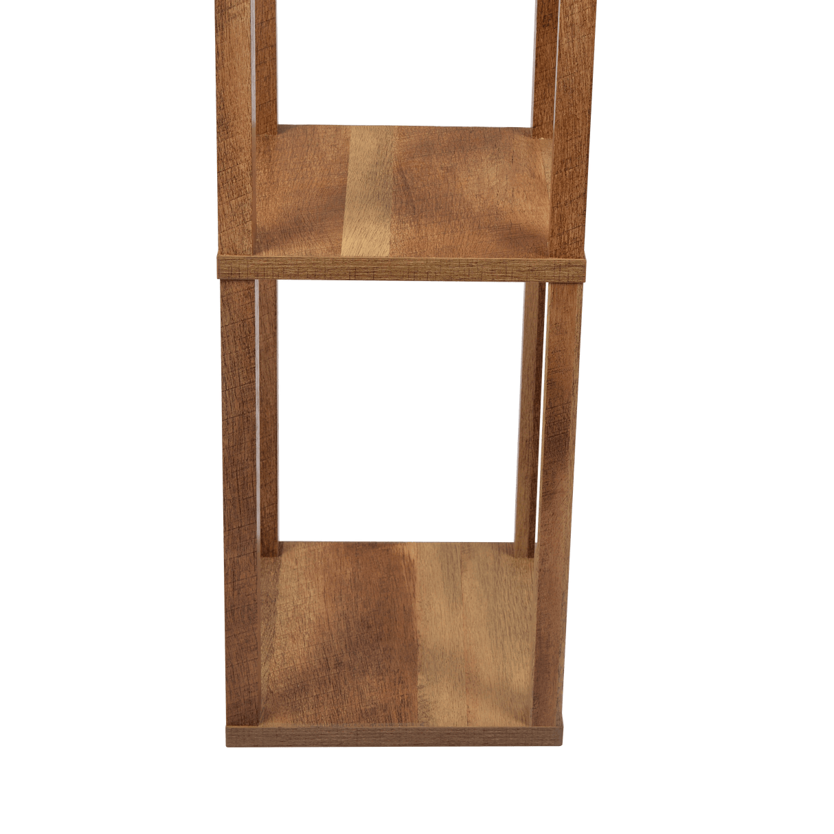 Pinnacle Shelf Floor Lamp For Bedroom/Living Room, Natural Wood with Long Shade by Ashcroft Imports at Eve Furniture