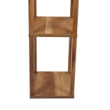 Pinnacle Shelf Floor Lamp For Bedroom/Living Room, Natural Wood with Long Shade by Ashcroft Imports at Eve Furniture