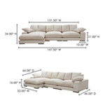 Plunge Cappuccino Large Sectional by Moe's Home at Eve Furniture