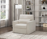 Pompano Beige Boucle Swivel Chair by Homelegance at Eve Furniture