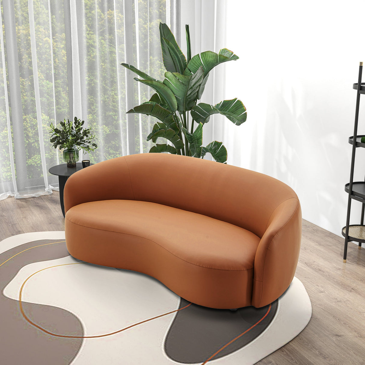 Porter Cognac PU Leather Sofa by Ashcroft Imports at Eve Furniture