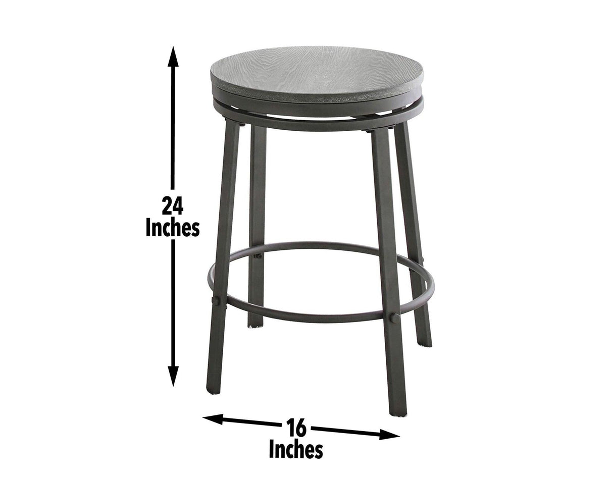 Portland 24″ Backless Counter Stool, Swivel, Set of 2 by Steve Silver at Eve Furniture