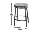 Portland 24″ Backless Counter Stool, Swivel, Set of 2 by Steve Silver at Eve Furniture