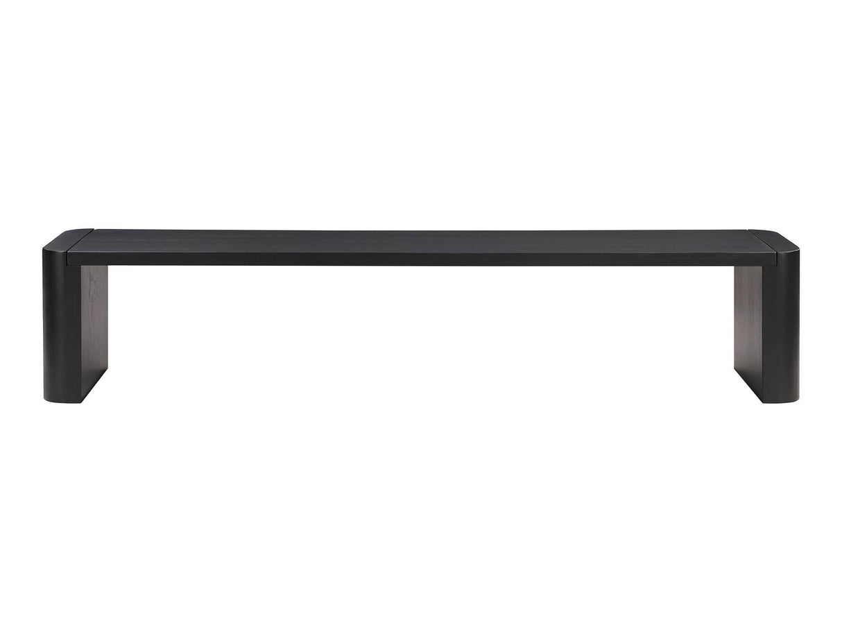Post Black Large Dining Bench by Moe's Home at Eve Furniture