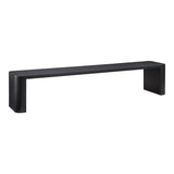 Post Black Large Dining Bench by Moe's Home at Eve Furniture