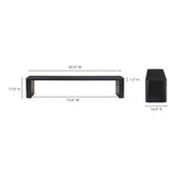 Post Black Large Dining Bench by Moe's Home at Eve Furniture