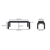Post Black Large Dining Table by Moe's Home at Eve Furniture