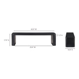 Post Black Small Dining Bench by Moe's Home at Eve Furniture